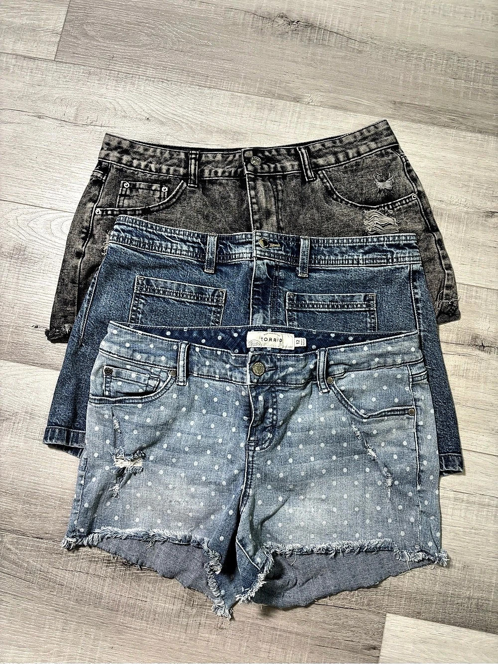 3-Piece Discount Denim Shorts Bundle Size 12/XL